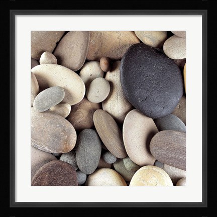 Framed Brown Pebbles Print