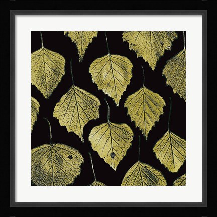 Framed Green Leaves Print