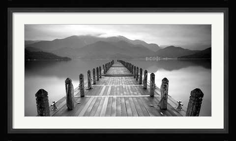 Framed Lake Pier 1 Print