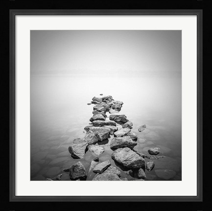 Framed Piled rocks Print