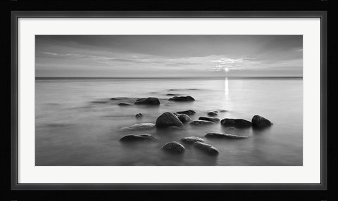 Framed Rocks in Mist 2 Print
