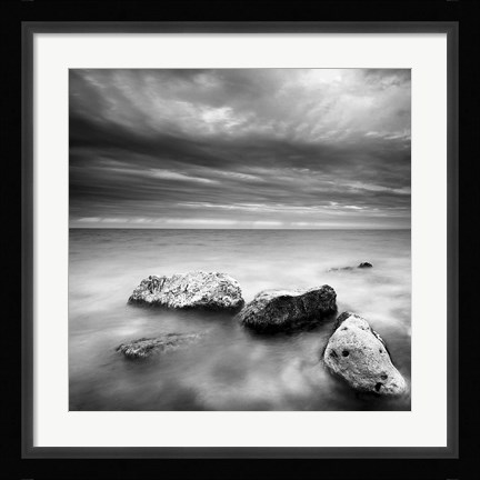 Framed Waves on Rocks 2 Print