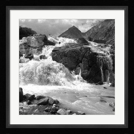 Framed White Water Print