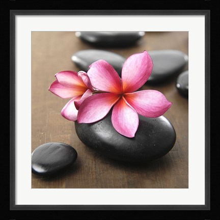 Framed Zen Pebbles II Print