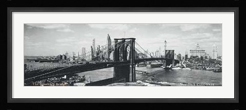Framed Brooklyn Bridge, NYC, c.1938 Print