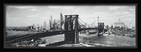 Framed Brooklyn Bridge, NYC, c.1938 Print
