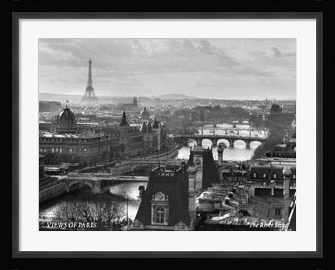Framed Views of Paris the River Seine Print