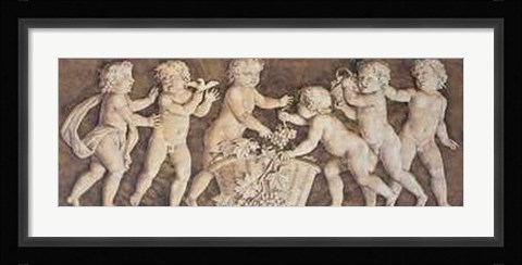 Framed G. Antiqua - Amorini IV Size 39.5x16.5 Print