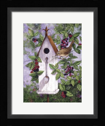 Framed Wren House Print