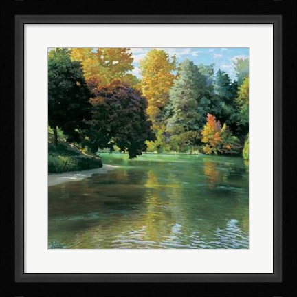 Framed Adriano Galasso - Scorcio Sul Fiume Size 19.75x19.75 Print