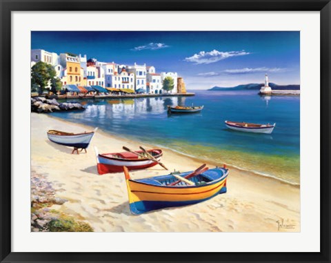 Framed Baia Mediterranea Print