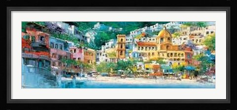 Framed Vista Su Positano Print