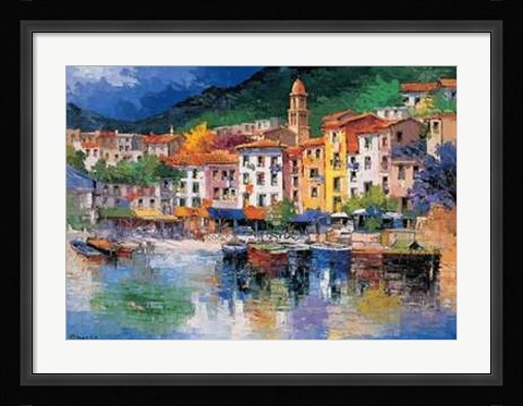 Framed Riviera Ligure Print