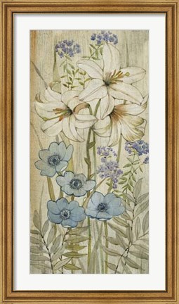 Framed Lily Chinoiserie I Print