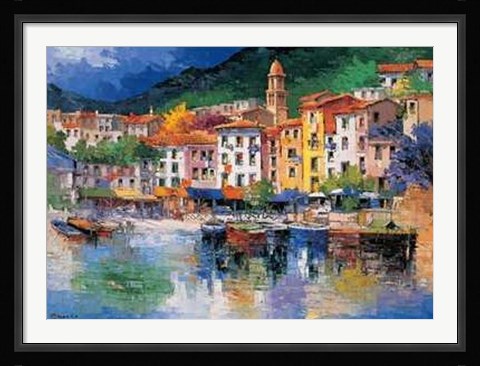 Framed Riviera Ligure Print