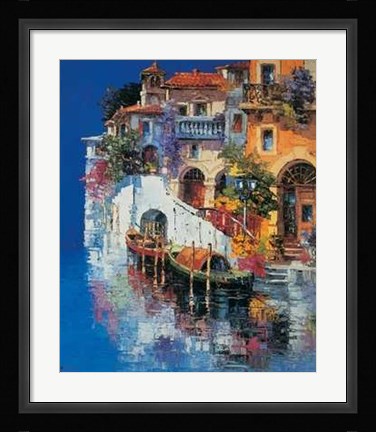 Framed Antonio Di viccaro - Riflessi Sul Lago Size 23.75x31.5 Print