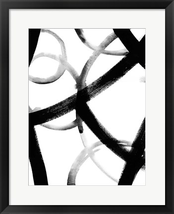 Framed Monochrome Ripple I Print