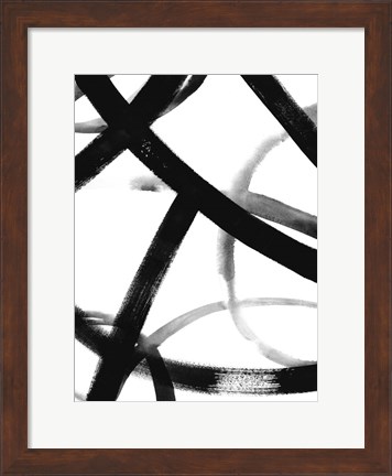 Framed Monochrome Ripple II Print
