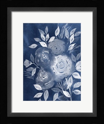 Framed Cyanotype Roses II Print