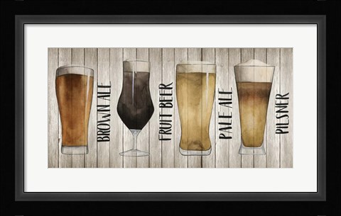 Framed Beer Chart I Print