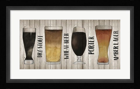 Framed Beer Chart II Print