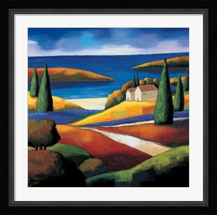 Framed Janine Clarke - Central Coast I Size 27.5x27.5 Print