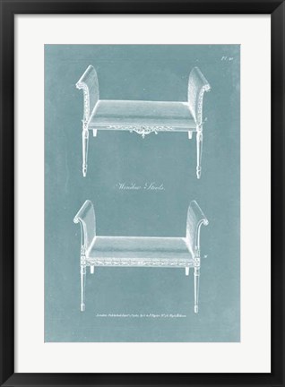 Framed Design for a Window Seat II Print