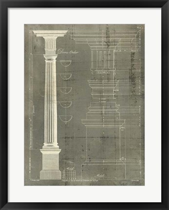 Framed Column Blueprint IV Print