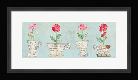 Framed Teacup Floral V Print