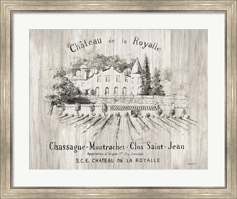 Framed Chateau Royalle on Wood Print