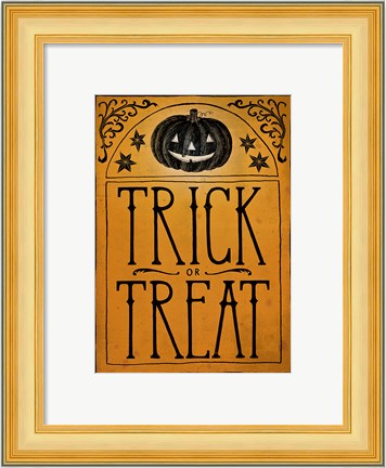 Framed Vintage Halloween Trick or Treat Print
