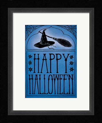 Framed Vintage Halloween Happy Halloween Print