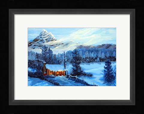 Framed Cozy Cabin Print