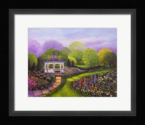 Framed Gazebo Park Print