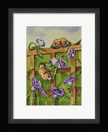 Framed Monarchs &amp; Hydrangeas Print