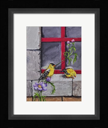 Framed Gold Finches Print