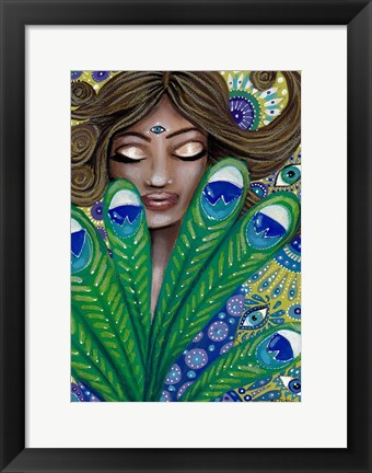 Framed Peacock Nymph Print