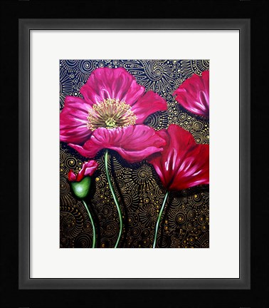 Framed Red Poppies Print
