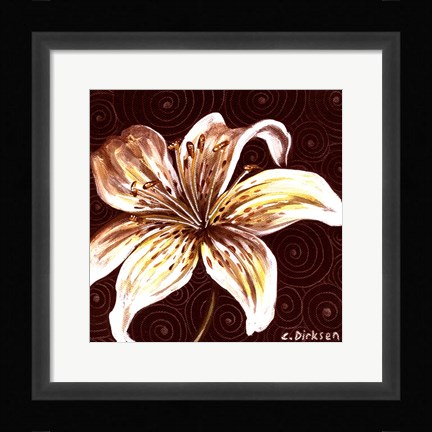 Framed Tiger Lily 2 Print