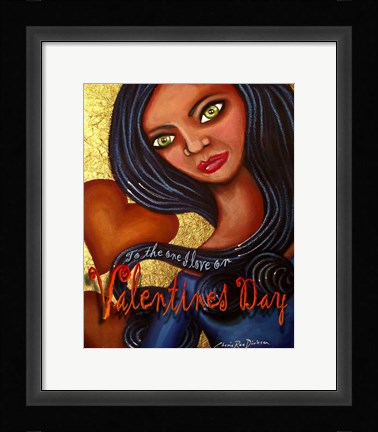 Framed Valentine Girl II Print
