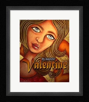 Framed Valentine Girl Print