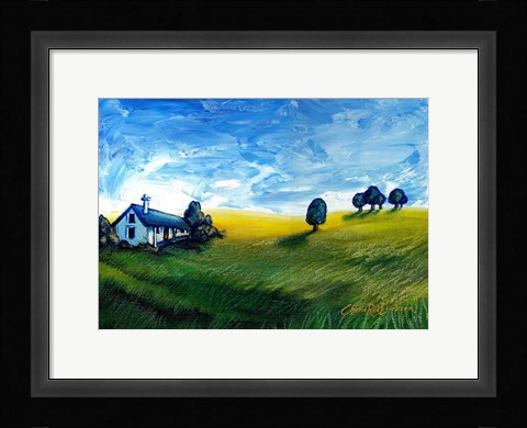 Framed Countryside Cottage Print