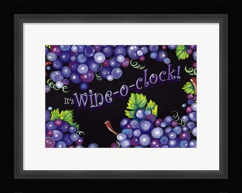Framed Wine O'Clock Grapes Print