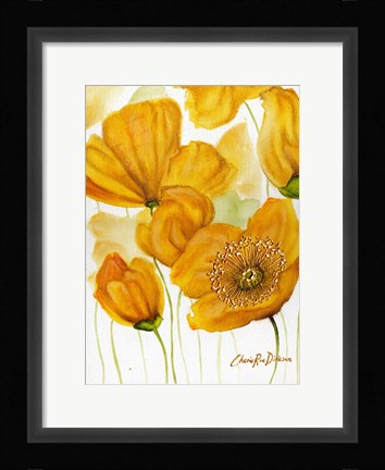 Framed Yellow Poppies Print