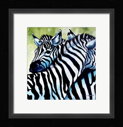 Framed Zebra Love Print