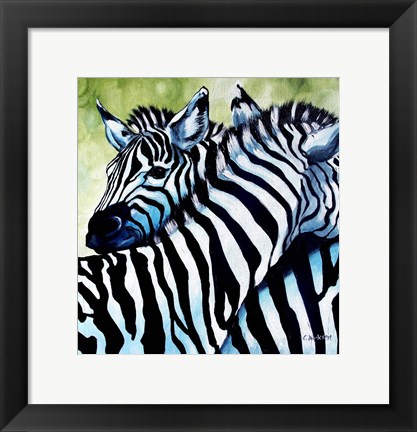 Framed Zebra Love Print