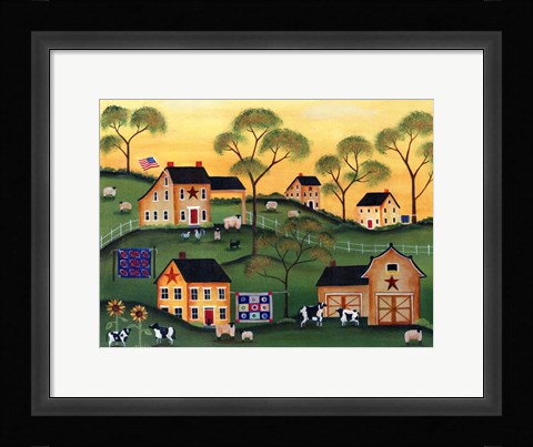 Framed American Sunshine Country Farm Print