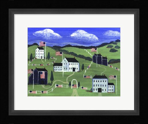 Framed American Village Print