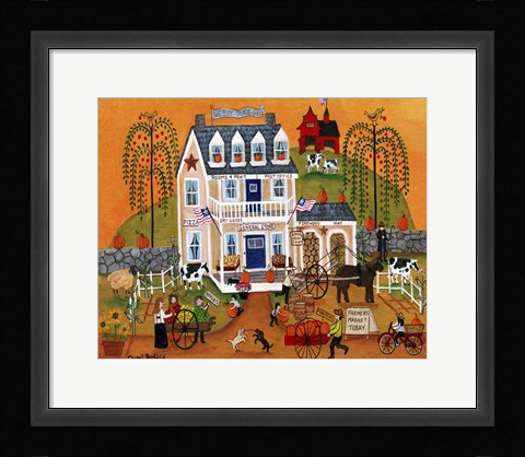 Framed Old Tyme General Store Sampler Print