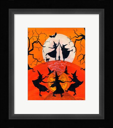 Framed Dancing Witch Spell Party Print